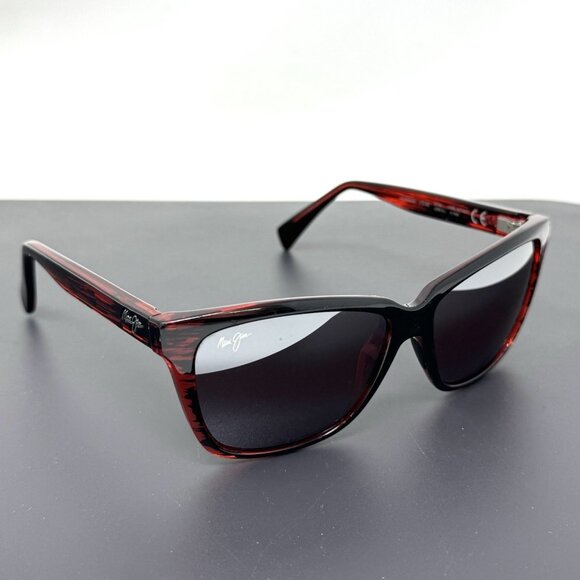 Maui Jim Jacaranda MJ 763-07C Square Tortoise Polarized Sunglasses Pink Lens main image 13